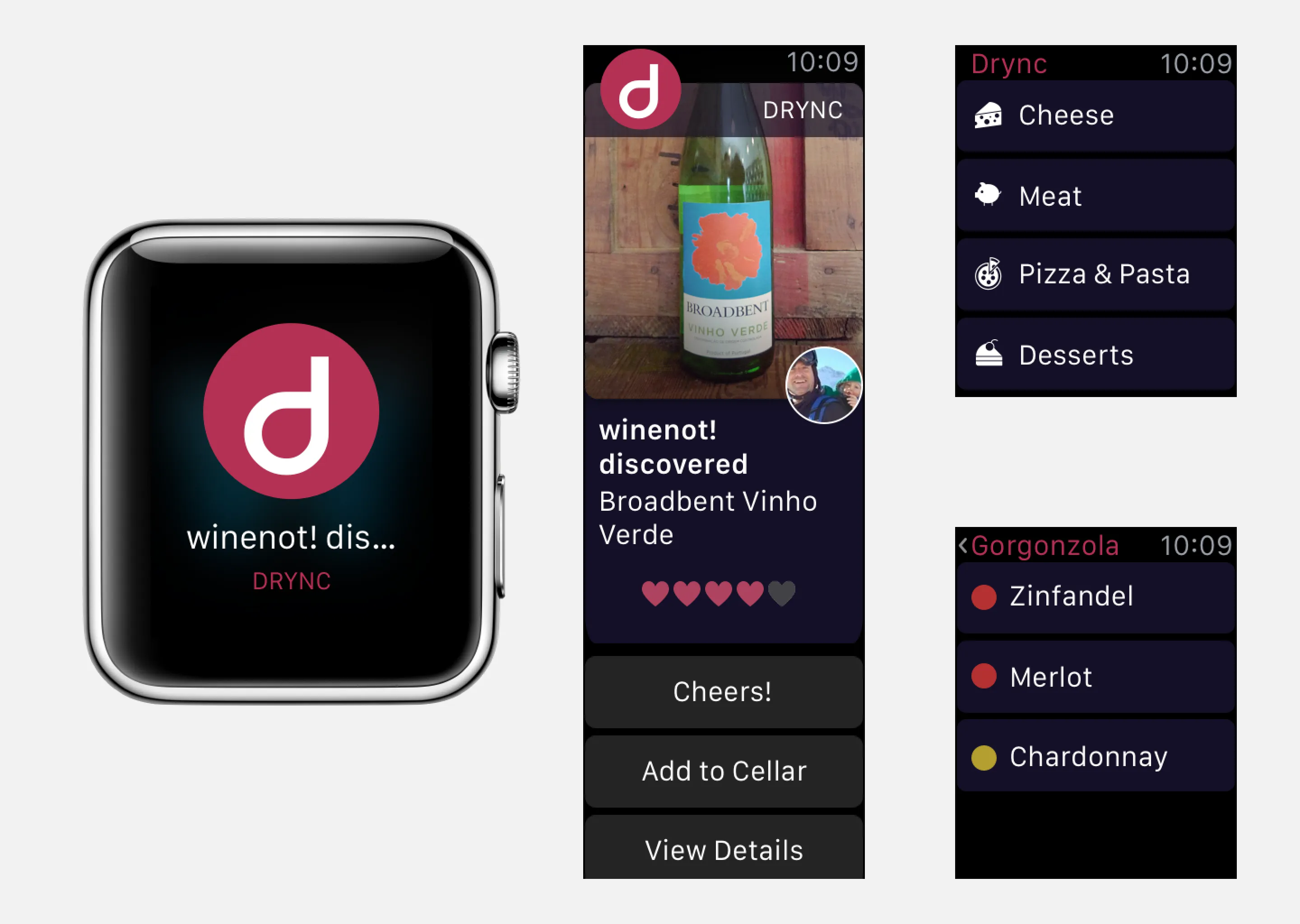 Drync companion app on Apple Watch
